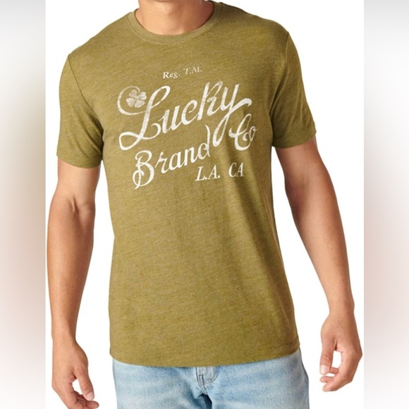 NWT Men’s Lucky Brand Western Logo T-Shirt - Picture 1 of 3